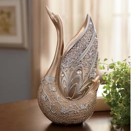 Embellished Swan Figure, , large