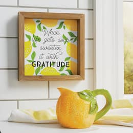 Gratitude Lemon Wall Sign, , large