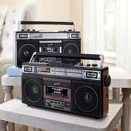 Supersonic 4-Band Radio and Cassette Player with Bluetooth, , large