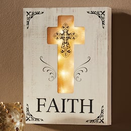 Lit Faith Plaque, , large