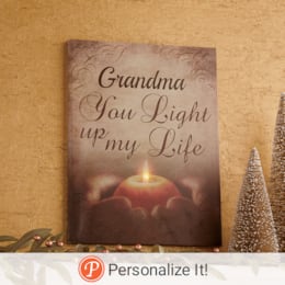 Personalized &amp;quot;You Light Up My Life&amp;quot; Canvas, , large