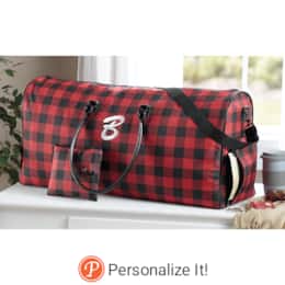Red Buffalo Plaid Weekend Carry-All Set, , large