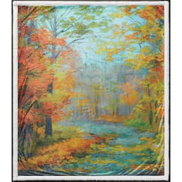 Fall Landscape-Novelty Sherpa Throw, , large