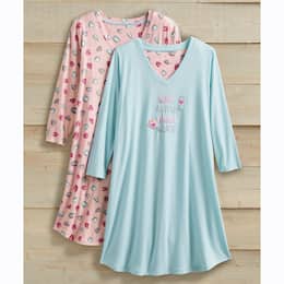 2-Pack Latte and Wine Nightshirt, , large