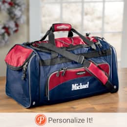 Travelers Club Personalized Adventure Duffel with Shoe Pocket, , large